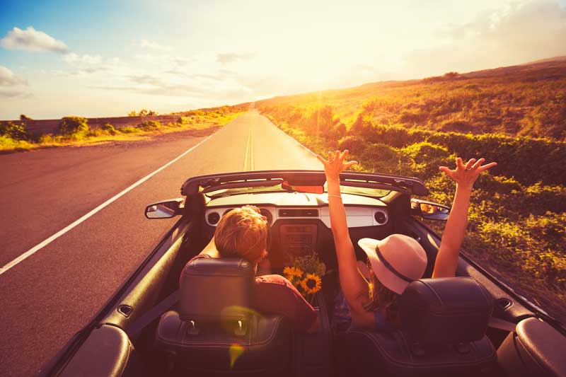 سفر جاده ای با ماشین، ون، دوچرخه